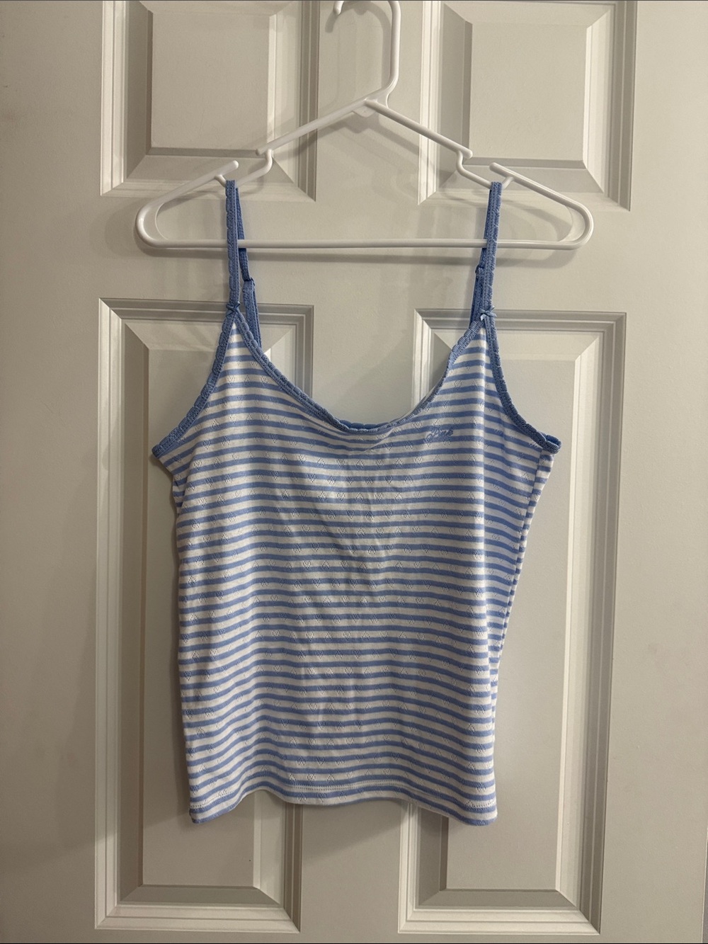 PINK Victoria's Secret Blue and White Striped Tank Top NWT